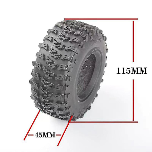 4 kpl 115 mm 2.2 kumiren suuret renkaat pyörille 1/10 RC-maastokiipeilyautolle Axial Wraith Scx10 Capra Traxxa