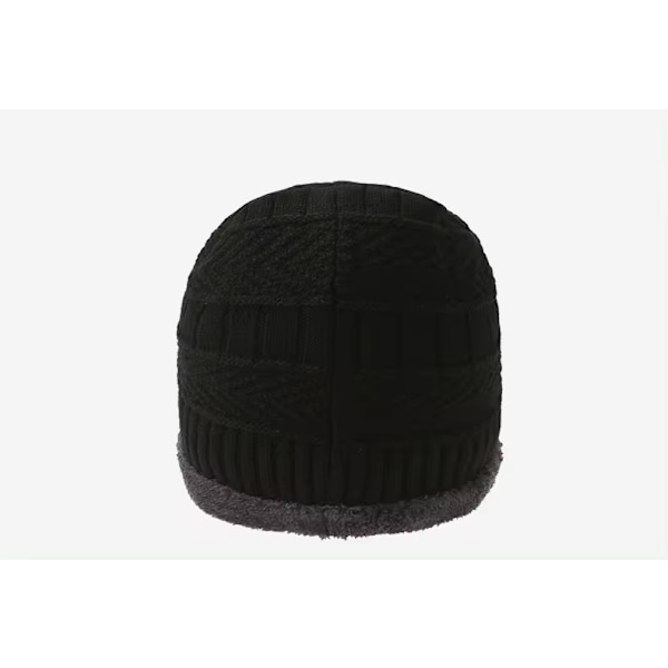 Mænds vinterdragt med varm og moderne strikket hue, jakke og handsker, one size fits all, akryl Khaki L