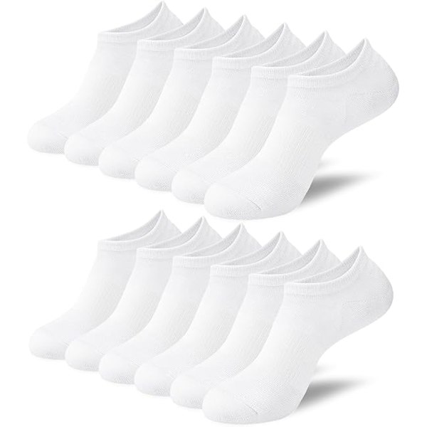 Bambus træningssokker, unisex, usynlige ankelsokker, lave usynlige slip-in sokker, multipakke afslappet sokker til sneakers, loafers og bådsko