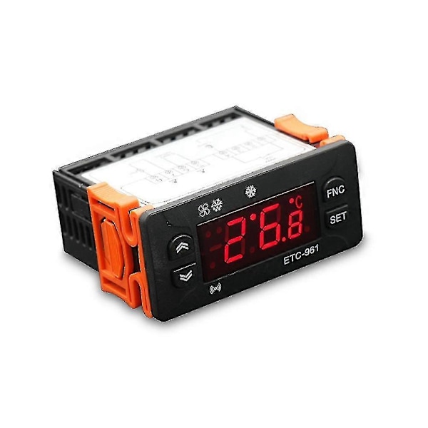 Etc-961 Termostat Temperaturregulator Luftfugtighedskontrol Termometer Hygrometer Køling Ala