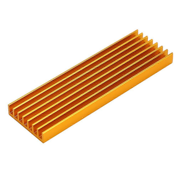 PCIE M.2 SSD 2280 Kjøler Radiator Varmespreder Silikon Kjølefinne for Stasjonær Datamaskin Gull