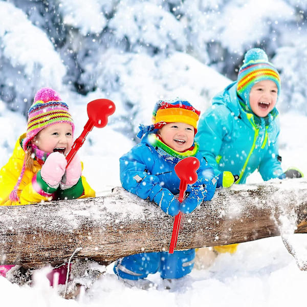 3 st Snöbollstänger, Bolltillverkare, Snöhjärtatänger, Kärlekssnölekstänger, Snöbollar utomhus Sandspele utomhus Barnleksak
