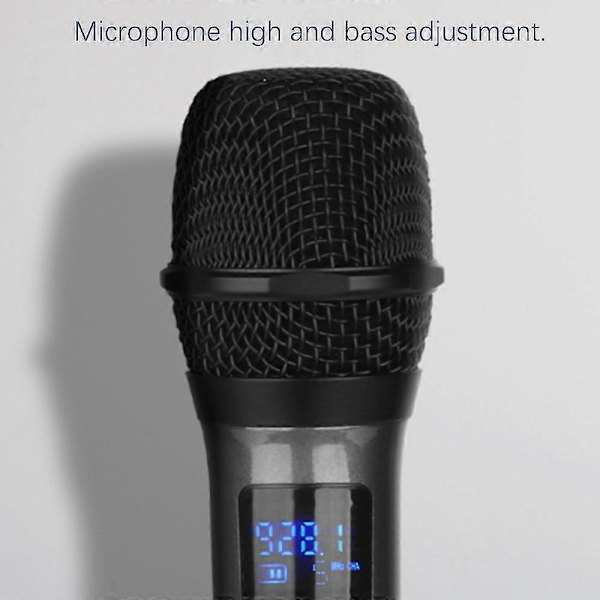 Bluetooth Trådlös Mikrofon Professionell Högtalare Handhållen Musik Mikrofon med Trådlös Mottagare