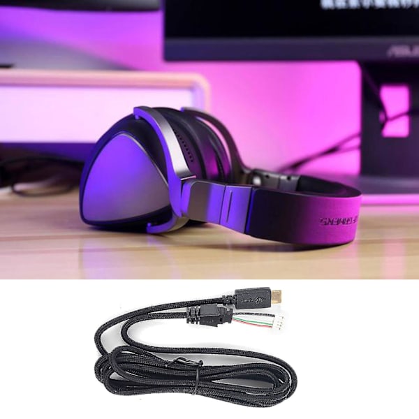 Hodetelefonkabel Line Auido Cord Kompatibel - for Asus Rog Delta Usb-c Hodesett