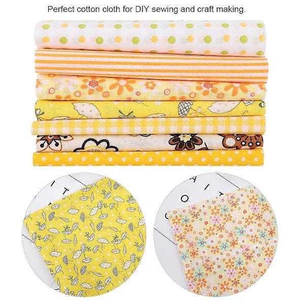 7-pack bomulls batiks tyg för DIY-syprojekt, 50x50cm