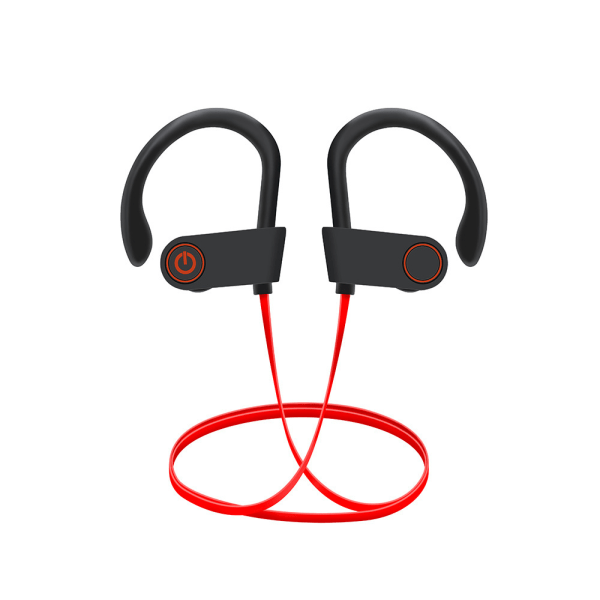 Trådlös musik Binaural Stereo In-Ear Bluetooth Headset U8 Subwoofer Hörlurar med hängande hals red