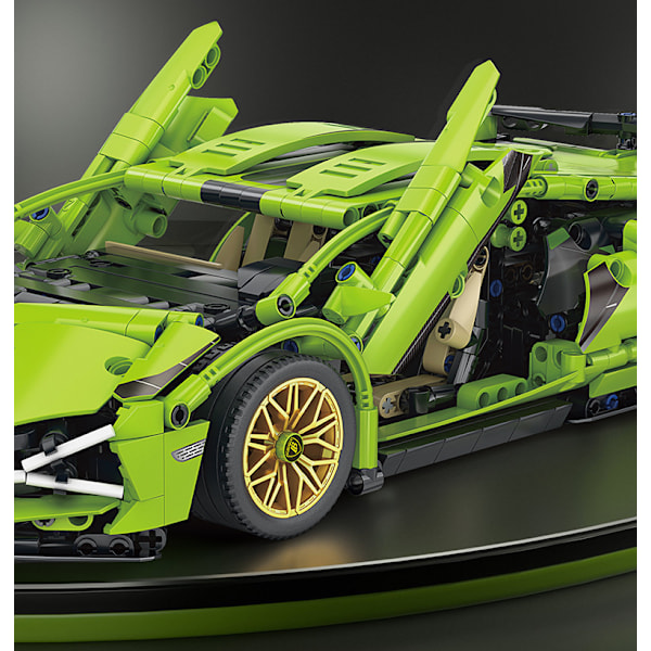 Statisk 1:14 Lambo V12 Black Warrior sportbil högkvalitativa monteringsbyggstenar V12Black