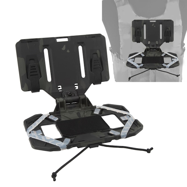 Foldable Training Vest Phone Holder Multifunctional Folding Navigation Pad Vest Phone Board Plate Carrier Black CP