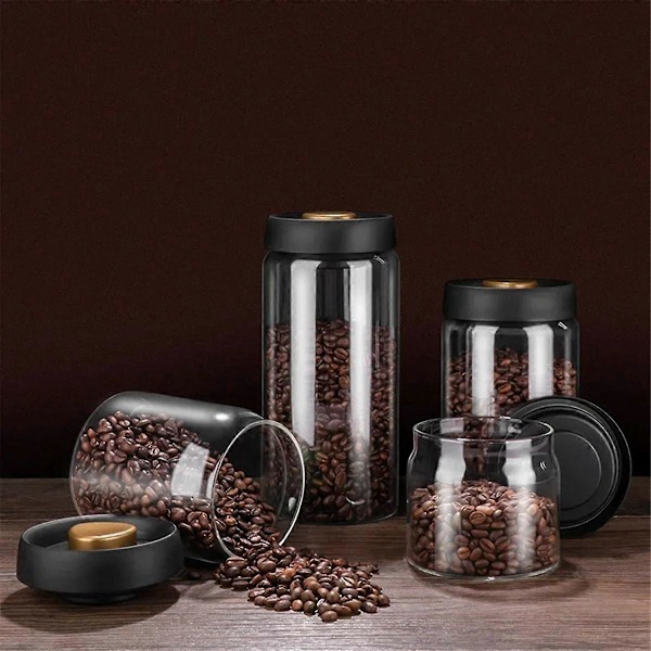 Kaffebønner Vakuumforseglet Tank Husholdnings Fuktsikker Luftuttrekk Lufttett Beholder Matlagringsglass, D