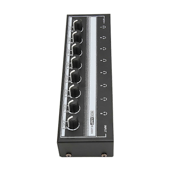 Högtalarförstärkare Professionell Hög Effekt Plug and Play 8-kanals Stereo Högtalarförstärkare 100-240V EU-kontakt