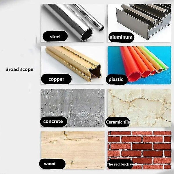 6 stk. Multifunktionel Trekantboremaskine Diamantboresæt Keramiske fliser Betonmursten Træ Glas Hulsave Metalbor