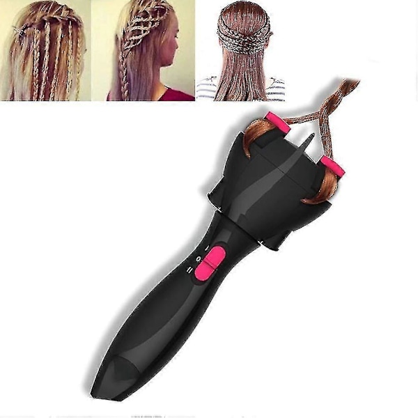Elektrisk Hårfletter, Automatisk Hurtig Twist Twister Hårflettemaskine, Smart DIY Magic Hårstyling Værktøj Ruller Hårfletter Værktøj Julegave