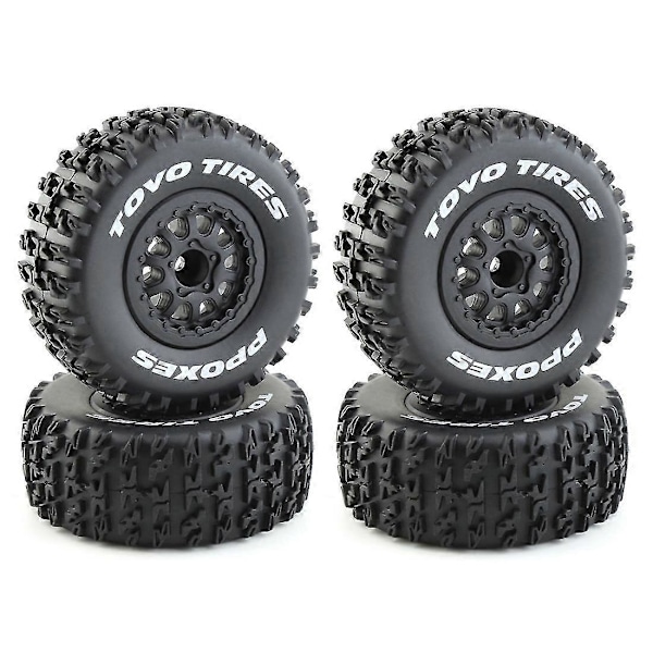 4 stk. 112mm 1/10 Short Course Truck Dæk Hjul med 12mm Hex kompatibel med Slash Arrma SENTON