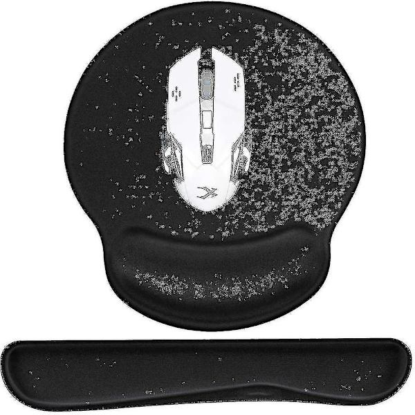 Tangentbordshandstöd och musmatta med handledsstöd, minnesskumset för dator/laptop/mac, hållbart bekvämt lätt för enkel skrivning P