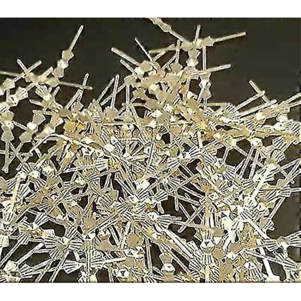 100-pack 33mm Chandelier Lampdelsförbindelser Chlips Bowtie Pins för Fästning av Kristaller Pärlor Chandelier Ersättningar Belysningstillbehör (go