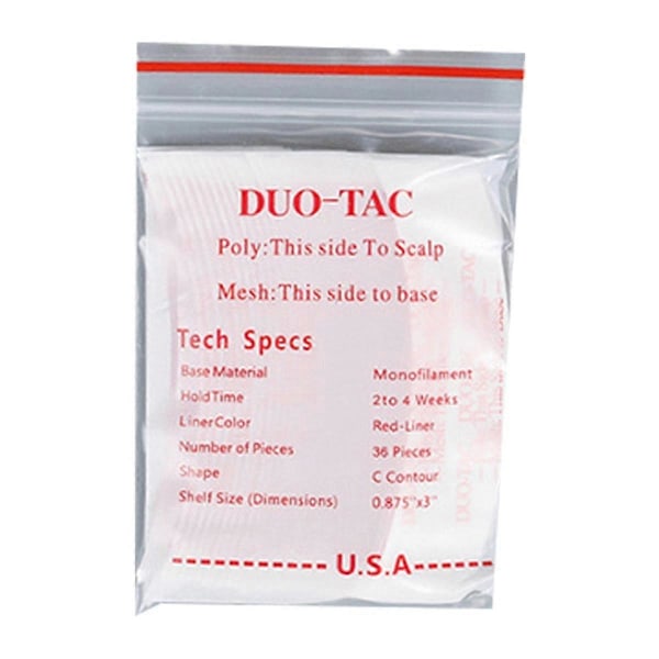 36 stk./Lot Super Sterk Duo-Tac Parykk Dobbel Tape Lim Forlengelse Hårstrips for Toupeer/Lace Parykk Film Slitting Line
