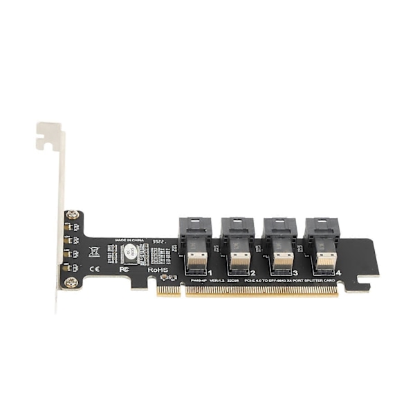 PCIE til U.2 Adapterkort PCIE X16 til 4 Port U.2 NVME SFF8643 SFF8639 PCIE Split Udvidelseskort med LED-indikator