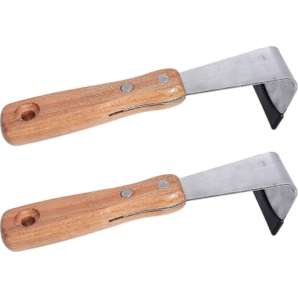 2 stk Sprekkeugrasrenser Sprekkeugrasverktøy Frukttrærbark Skraping Kuttere Hage Bark Skrapere Plen Hageverktøy (sølv) 19,5 cm
