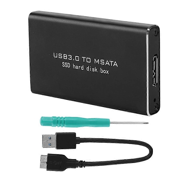 MSAta MINI PCI-E SSD Solid State Disk Kapsling Hårddisklåda 6Gbps 30*30/50mm Svart