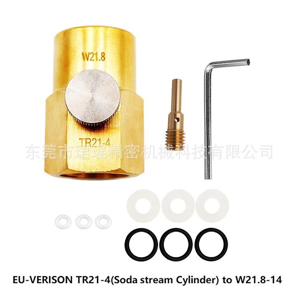 Tr21-4 - CGA320/W21.8 Soda Makes -sylinterisovittimen liitäntä, messinki C5