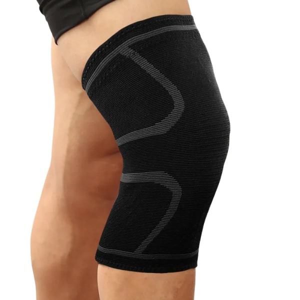 1. Fitness Løping Sykling Knestøtte Sports Knearmer Black with grey M