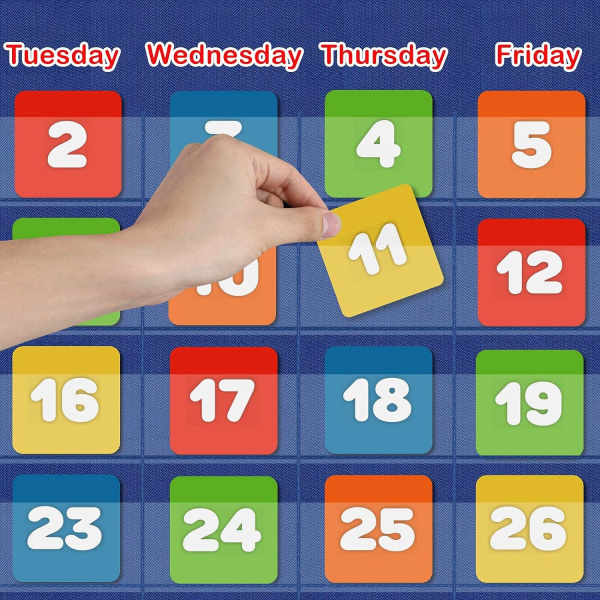 Luokkahuoneen kalenteritasku, koulukalenteri lapsille Learni