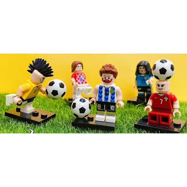 8 stk. VM Fodbold Drenge Byggeklodser Legetøj, Julegave, Send stadion base 8pcs