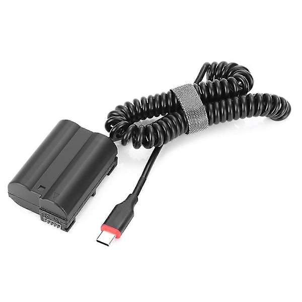 En-el15 Dummy Batteri DC Strøm AC Adapter kompatibel med D7000 D7100 D7200 D750 D800e D810a Z5 Z6 Z