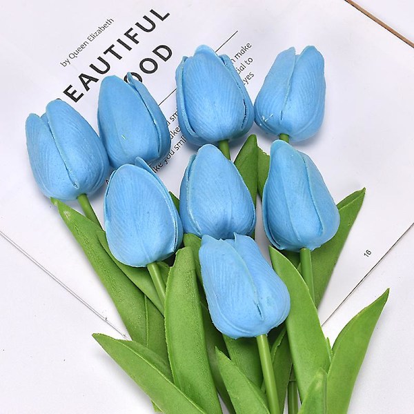 2pcs Fake Tulips Bouquet Artificial Tulips Flowers Real Touch Flower Tulip Pu Tulips Arrangement Latex Tulips Bouquet For Party