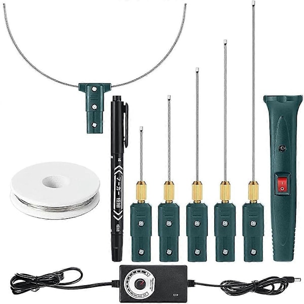 Varmtrådsskärare Kit med Temperaturkontroll, 100-240V/24W Elektrisk Skärning för Konst Hantverk EVA Skum Carving (EU)