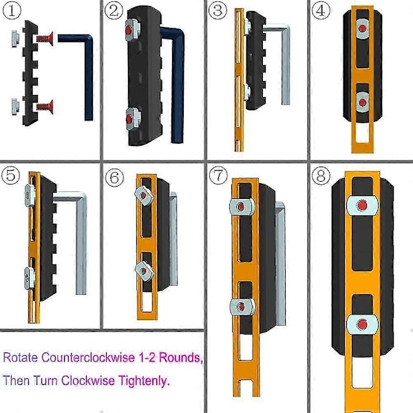Nylon Picatinny Skinnesett 5 Spor 65mm 7 Spor 85mm 9 Spor 105mm 11 Spor 124mm 13 Spor 144mm med Allen-nøkkel
