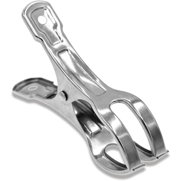 (11 cm) 10-Pack Robust Quilt PEG-tøjklemmer Jumbo Metal Clip Fin Lige klips til liggestole eller poolstole til at holde dine håndklæder
