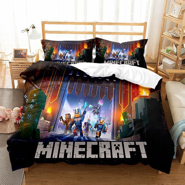 Minecraft 3-delars täcke set, 180x200cm G