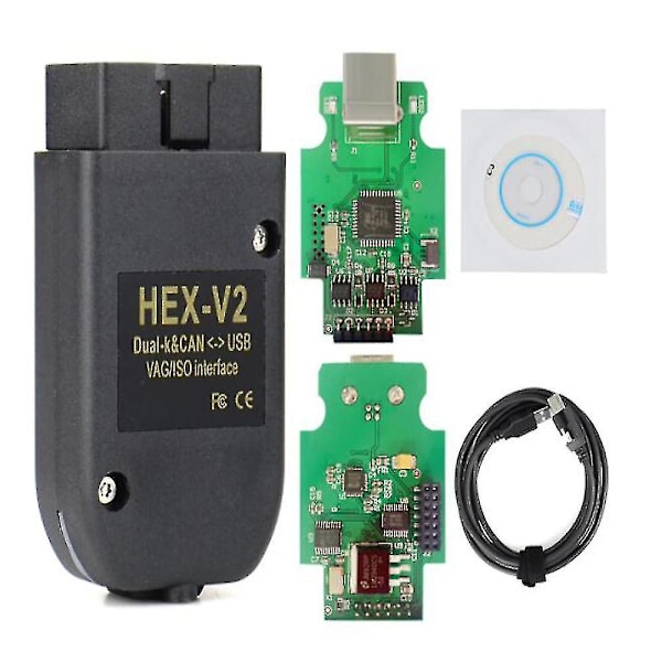 HEX V2 VCDS USB -diagnosointiliitäntä English + Danish