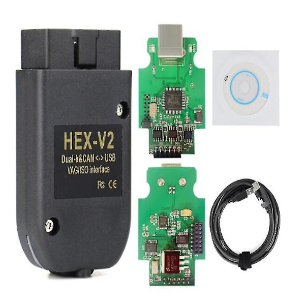 HEX V2 VCDS USB Diagnostisk Grensesnitt English + Swedish