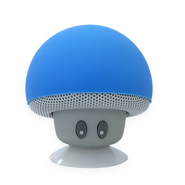 Kreativ bärbar Bluetooth-högtalare mini sugkopp smarttelefon svampformad subwoofer gränsöverskridande barns gåva Blue