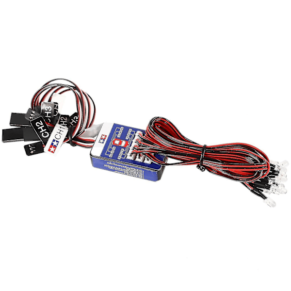 12 LED Lyskit Styring Bremsesimulering Blinklys Kompatibel 1/10 Skala Modeller RC Bil Yokomo
