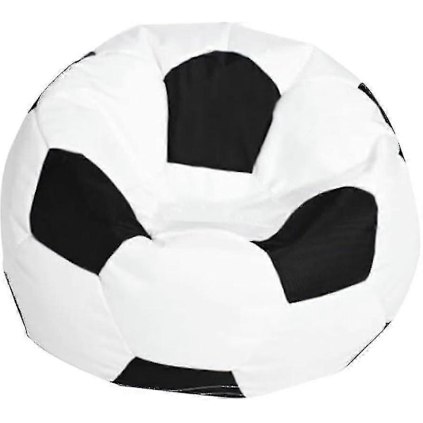 Fotboll Oxfordduk Barn Beanbag Cover För Barn Plyschdjursförvaring 3 Färger Att Välja - Vit 80cm - I lager