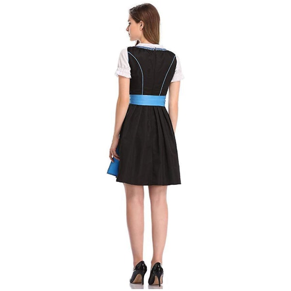 Rask levering tysk tradisjonell Dirndl-kjole for kvinner Oktoberfest bayersk øl jentekostyme 2023 Ny Blue XXL