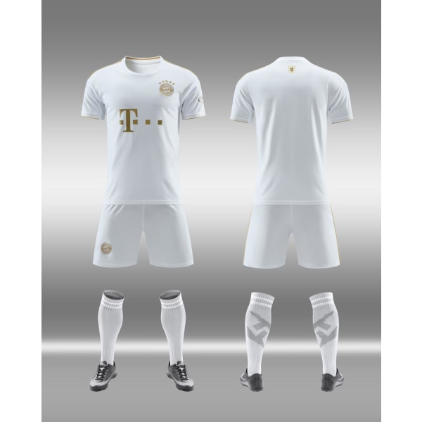 Fotballklær Treningsklær for menn Hurtigtørrende Voksen Sportskonkurranselag Uniformer Fotballklær white XL