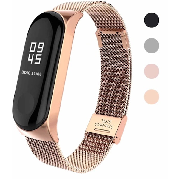 Mi Band 5 Strap, Metal, Rose Gold