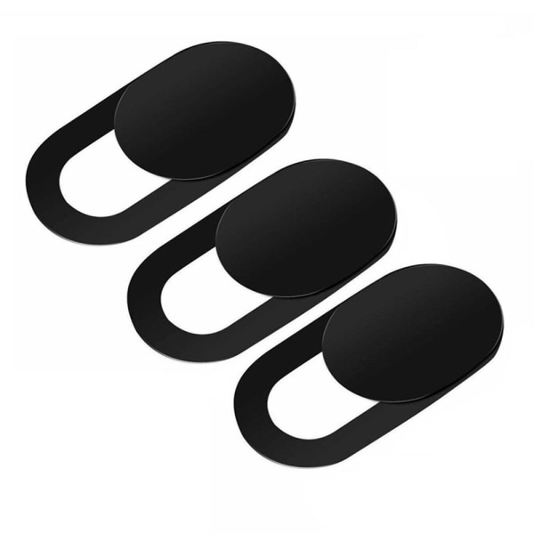 3-Pack Skydd för webbkamera - Webcam cover - Spionskydd black one size