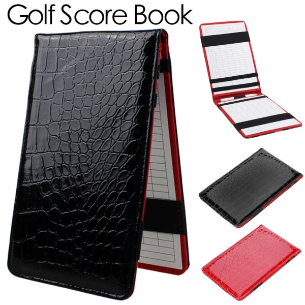 Golf Score Book Scorecard Hållare SVART Black