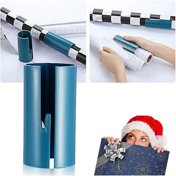 Innpakningspapirkutter, innpakningspapirtrimmer DIY håndlaget kutter papir kutting verktøy, julegave ferie innpakningspapirkutter