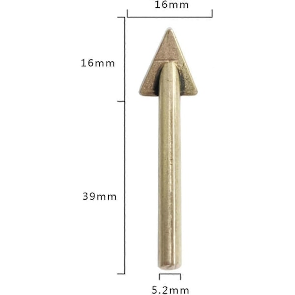 2 kpl 16/20 mm kolmionmuotoista kuparista juotosraudankärkeä kuparista tasoituspää, korvaava kärki 60 watin muovihitsaukseen