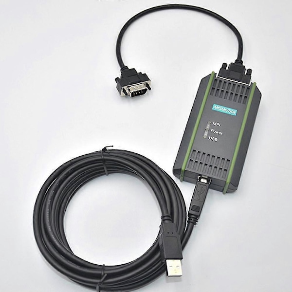 AMSAMOTION USB Programmeringskabel för Siemens S7-200/300/400 PLC RS485 Profibus MPI PPI Kommunikation Ersätter 6ES7972-0CB20-0XA0