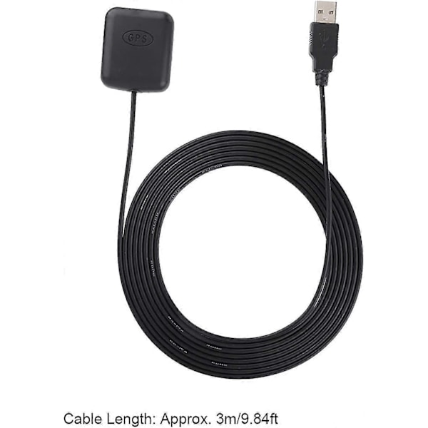 GPS-antenn, utrustad med 174 meter RG3-kabel, GPS-antenn, högkvalitativt ABS-material, för bil GPS USB-adapter