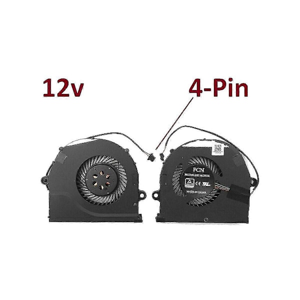 2 kpl CPU + GPU jäähdytyspuhaltimia yhteensopiva Strix GL503 GL503V GL503VD FX503VD FX503 12V