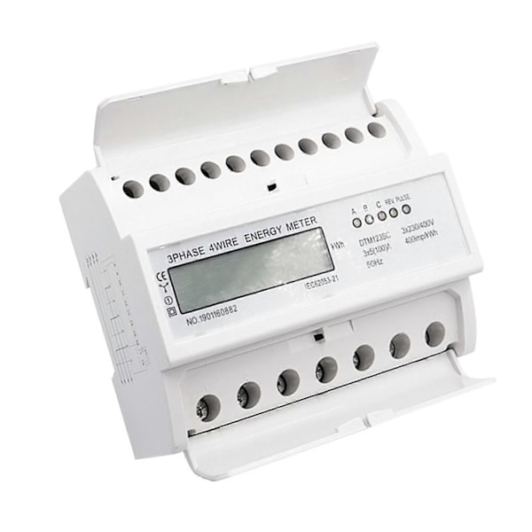 Digital 3-fas Energimätare med LCD-display för Övervakning av Elförbrukning 230 400V 50Hz