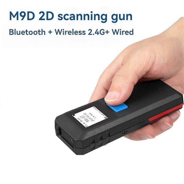 Trådlös QR-kodläsare Bluetooth Bärbar Streckkodsläsare Streckkod Lager Express Streckkodsläsare M9D 1D 2D